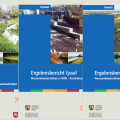 Es sind drei Titelseiten der Ergebnisberichte zur Bestandsaufnahme von Obere Ems, Ijssel und Lippe abgebildet.
