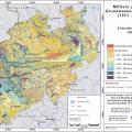 Die gezeigte Karte von NRW ist Abbildung 28 aus der Studie. Eine Grundwasserzehrung zeigt sich im Osten und im Zentrum von NRW. Gebiete mit einer Grundwasserneubildung zwischen mehr als 300 mm/Jahr bis 200 mm/Jahr liegen großflächiger im Westen von NRW, entlang des Rheins und im Osten.